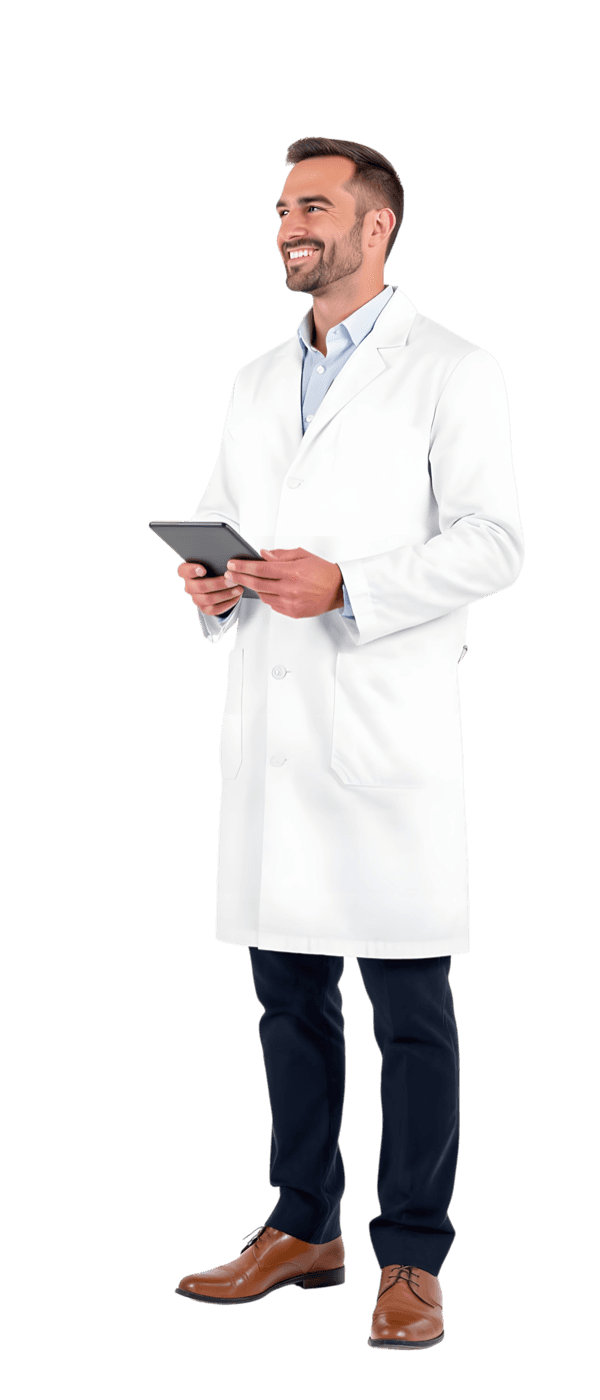 Pharmacien avec tablette